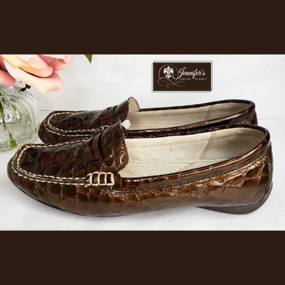 3/$30 Sperry Top-Sider Women's Chatham Bronze Croc Loafers - Picture 7 of 14
